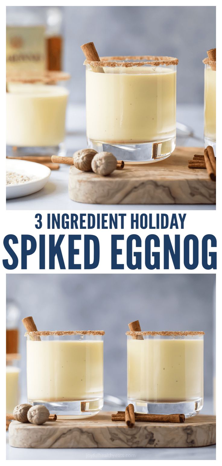 3 ingredient holiday spiked eggnog