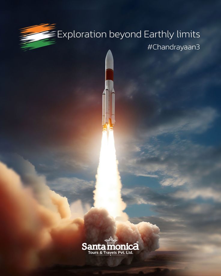 🚀Exciting News! Chandrayaan 3, India's third lunar exploration mission has been successfully launched. Inspiring explorations beyond limits! #santamonicatoursandtravels #Chandrayaan3 #InspiringExplorations #explore Chandrayaan 3 Successful, Chandrayaan 3, Moon Missions, Space Flight, School Project, Exciting News, School Projects, Flight, Product Launch