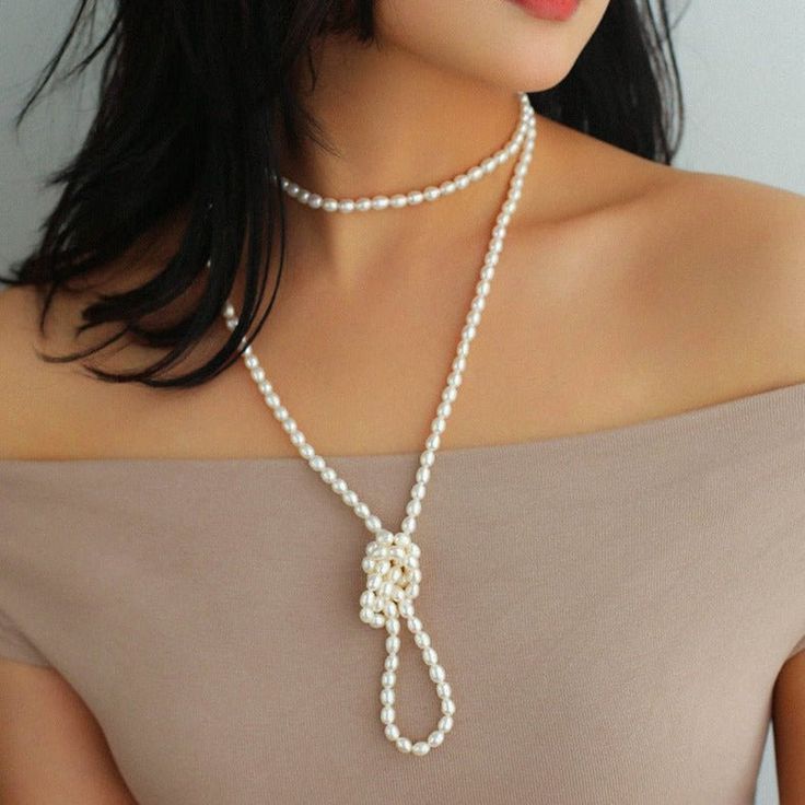 Freshwater Grey Pearl Multilayer Long Necklace 120cm - floysun Long Pearl Necklace, Edison Pearls, Long Pearl Necklaces, Pearl Necklaces, Layered Design, Freshwater Pearl Necklaces, Pearl Grey, Recycled Gold, Necklace Length