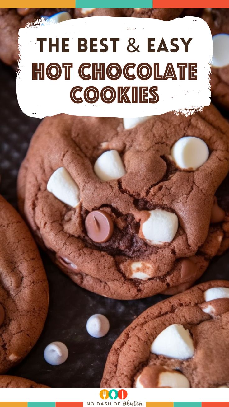 the best and easy hot chocolate cookies with marshmallows on top are so good