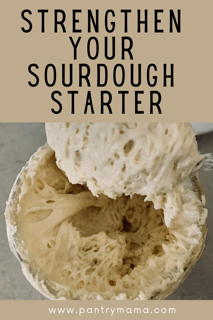 the inside of a sourdough is shown with text overlay