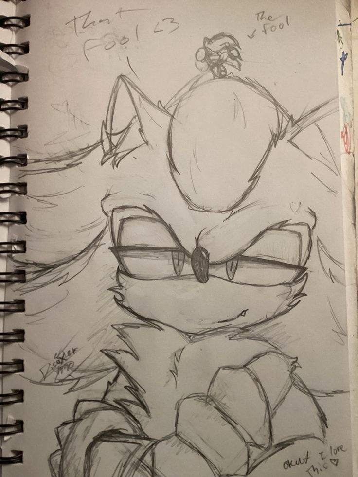 a drawing of sonic the hedgehog