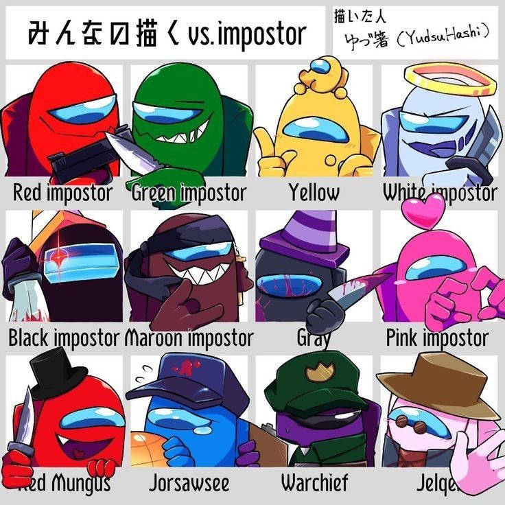 an image of different types of cartoon characters in english and japanese words, with the caption