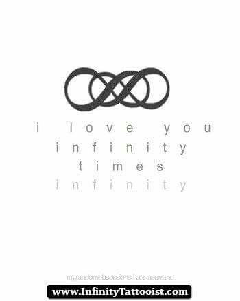 two intertwined rings with the words i love you infinitity times infiniteity