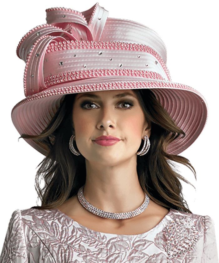 Lily & Taylor H116 pink hat Fitted Sun Hat With Flat Brim, Pink Fitted Winter Hat, Fitted Red Top Hat For Spring, Pink Fitted Brimmed Fedora, Spring Fitted Flat Brim Top Hat, Fitted Pink Brimmed Fedora, High Crown Hats For Spring, Fitted Flat Brim Top Hat For Spring, Fitted Top Hat With Curved Brim For Spring