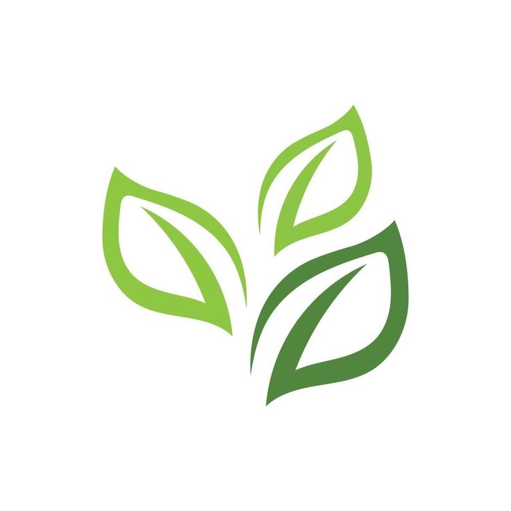 a green leaf logo on a white background