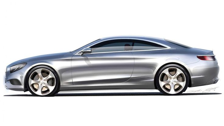 an artistic rendering of a silver car on a white background with no one around it