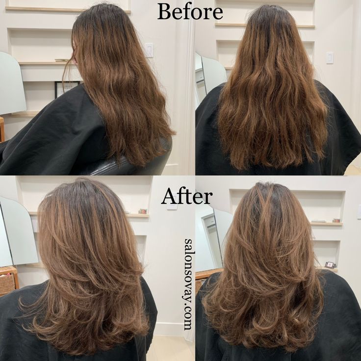 Salon Sovay layers Curled Layers Medium, Shaping Layers Hair, Lots Of Layers Face Framing, Layer Haircut For Volume, Volume Layers Haircut, Lots Of Volume Haircut, Hair Lots Of Layers Medium, Soft Layers Around Face, Short Layer On Long Hair