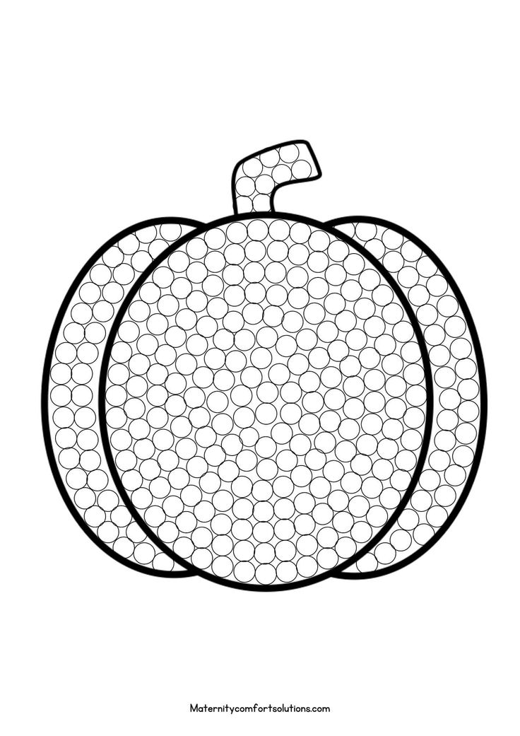 a black and white drawing of a pumpkin with circles on it's face,