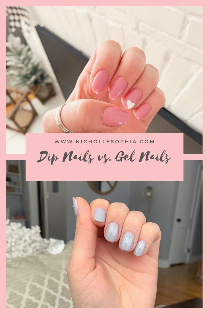 Dip Nails vs. Gel Nails Shellac Vs Dip, Powder Dipped Nail Colors, Dip Vs Shellac Nails, What Is Dip Powder Nails, Dip Or Gel Nails, Sns Vs Gel Nails, Dip Nails Vs Acrylic, Best Dip Nails, Shellac Vs Gel Nails