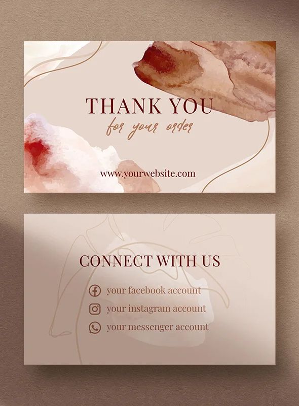 two business cards with the words, thank you for your entry and contact on them