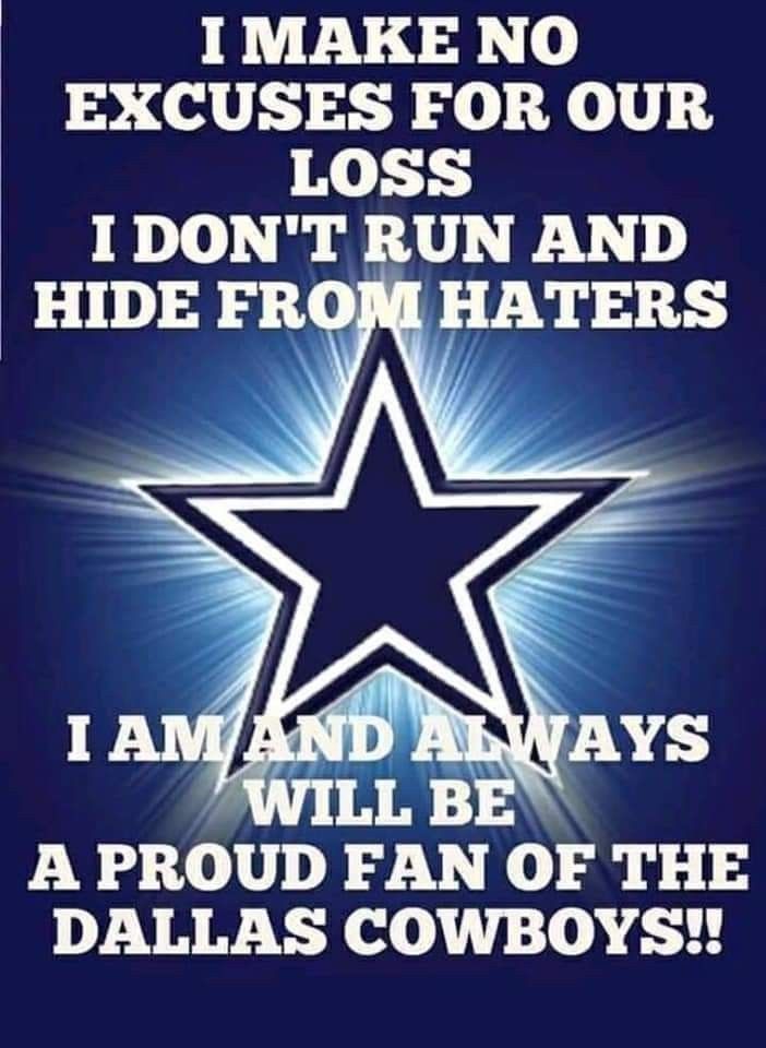 a star with the words i am and always will be a proud fan of the dallas cowboys