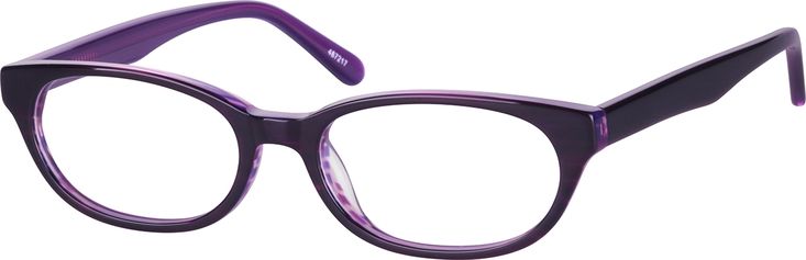 An acetate full-rim frame with design on temples. | Zenni Women's Oval Prescription Glasses Purple Plastic Frame Purple Glasses, Oval Glasses Frames, Womens Eyewear Frames, Everyday Glasses, Diamond Face Shape, Oval Glasses, Oval Eyeglasses, Square Face Shape, Zenni Optical