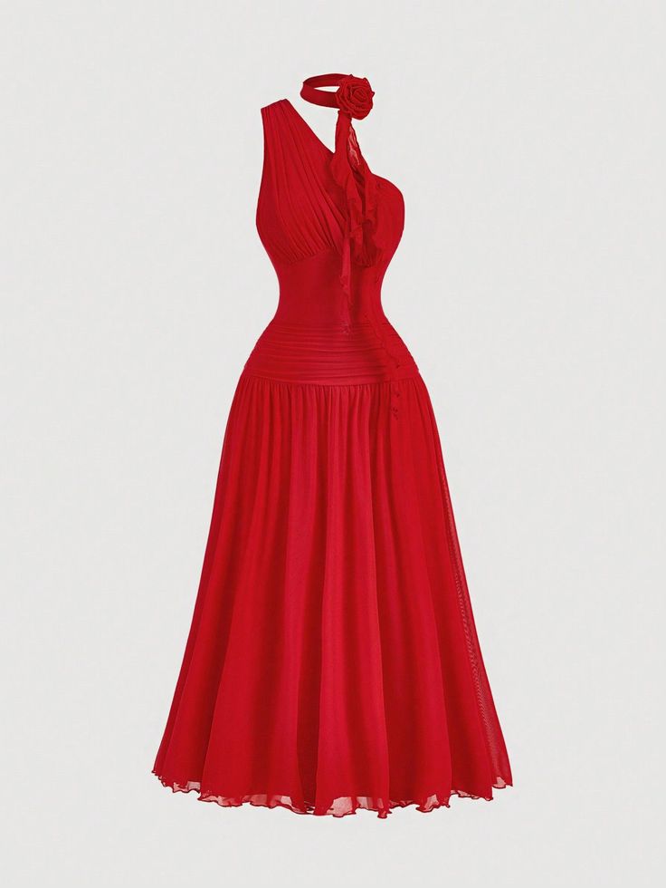 Prom Dress Back, Flowy Fall Dresses, Women Outfits Fall, Red Flowy Dress, Birthday Cruise, Dress Western, Dress Date, Dress Date Night, Dress Fairy