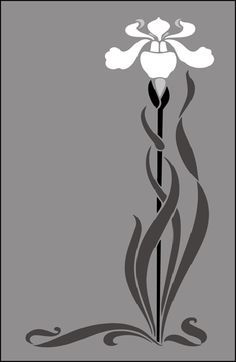 a flower that is in the middle of a black and white photo with swirls