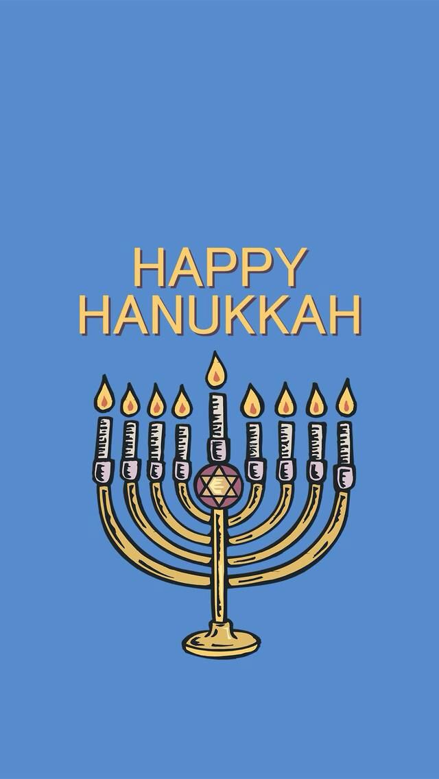 a hanukkah menorah with candles on it and the words happy hanuk