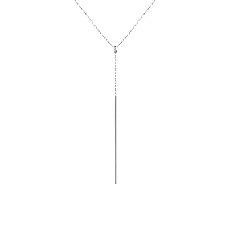 Dainty Lariat Necklace in Yellow, Rose or White Gold Minimalist Sterling Silver Necklace With Adjustable Chain, Minimalist Sterling Silver Backdrop Necklace With Adjustable Chain, Minimalist Lariat Jewelry With Delicate Chain, Minimalist Long Drop Necklaces For Parties, Minimalist Delicate Chain Lariat Necklace For Formal Events, Minimalist Long Drop Necklace For Party, Minimalist Long Drop Necklace For Formal Occasions, Minimalist White Gold Sterling Silver Lariat Necklace, Minimalist White Gold Lariat Necklace