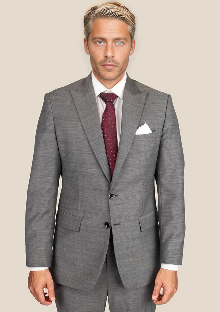 Indulge in the timeless sophistication of the Granite Grey Birdseye Suit. With its sharp and sleek design, this custom-made suit radiates elegance and adds a touch of luxury to any occasion. Made from premium quality Super 120s merino wool, it is the perfect choice for the discerning gentleman who appreciates classic style and impeccable tailoring. Suit Guide, Custom Made Suits, Vest And Tie, Linen Suits, Tuxedo Shirts, Tuxedo Suit, Cotton Blazer, Cotton Chinos, Cotton Suits