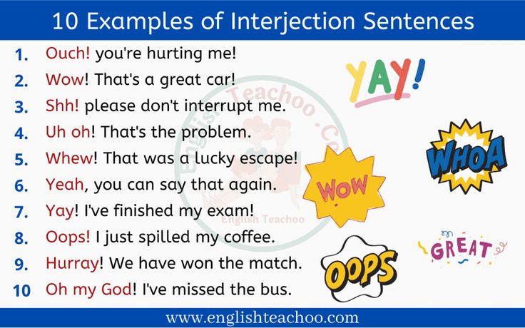 an image of examples of interaction sentences