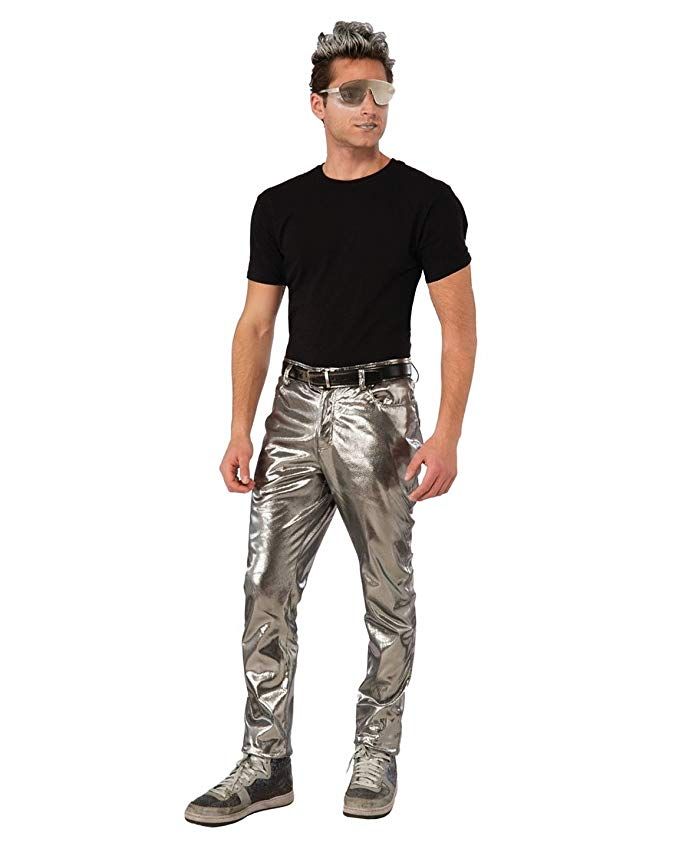 Futuristic Fashion Male, Silver Pants Outfit, 80s Party Costumes, Futuristic Outfits, Futuristic Costume, Justice League Costumes, Alien Robot, Silver Trousers, Space Costumes