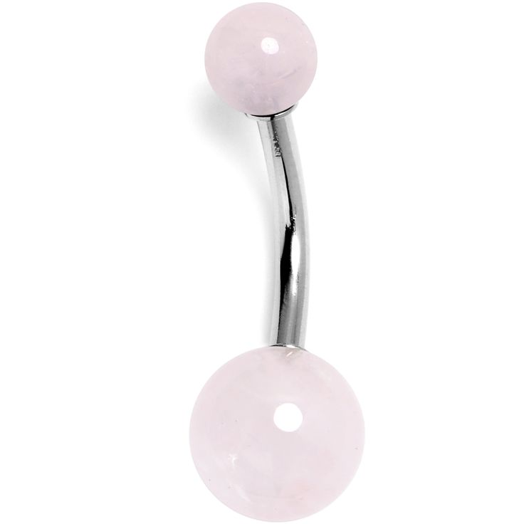 Product Details14 Gauge 3/8 Pink Crystal Natural Stone Belly Ring Take the classics and add a shot of glamorous style with this 14 gauge navel ring. It is made with a 3/8 inch 316L surgical grade stainless steel curved barbell. It has a 5mm top ball end and an 8mm bottom ball end, both made of natural pink crystal stone, adding a touch of lovely color that is sure to get noticed. Join the band of glam with this elegant belly piercing jewelry. Specifications: 14 Gauge (1.6mm), 3/8" (10mm), 316L S Bellybutton Piercings, Belly Piercing Jewelry, Makeup Accesories, Navel Jewelry, Dangle Belly Rings, Belly Bars, Navel Ring, Belly Piercing, Belly Button Piercing