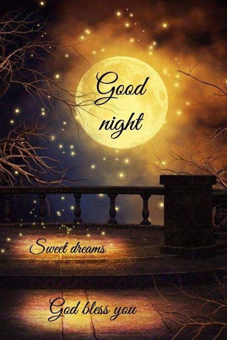 a night scene with the words good night sweet dreams and god miss you on it