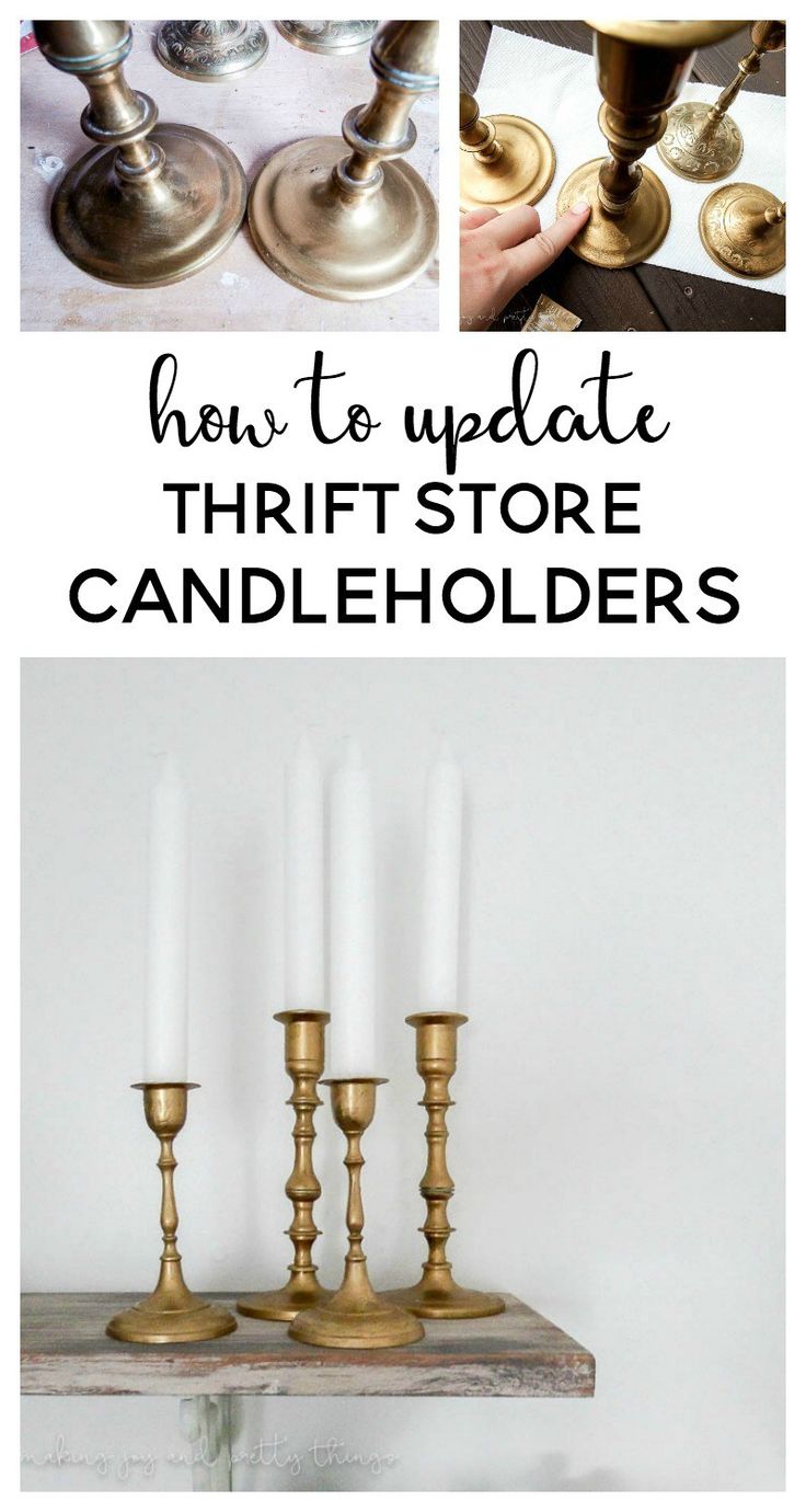 how to update thrift store candle holders