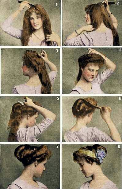 Hair tutorial, turn of the 20th century, gibson tuck 1910 Hair, Historical Hairstyles, Edwardian Hairstyles, Istoria Artei, Victorian Hairstyles, Gibson Girl, Retro Mode, Old Fashion, Edwardian Era