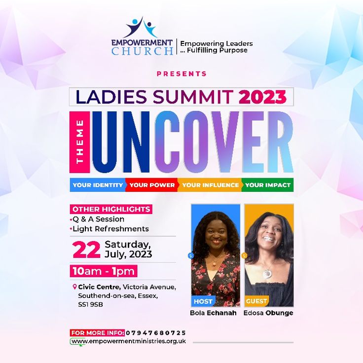 the ladies summit is coming to an end on sunday, march 22 at 7 p m