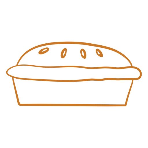 a loaf of bread with sprinkles on top is shown in an orange outline