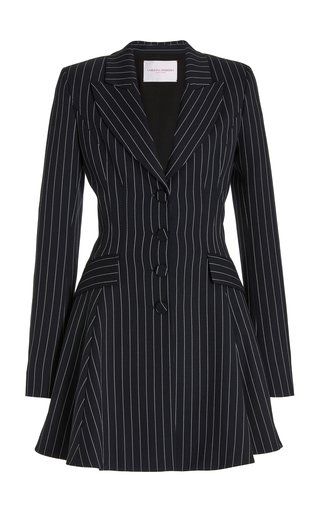 Pinstripe Suit Women, Plus Zise, Woman Suit Fashion, School Dresses, Professional Outfits, Ladies Dress Design, Life Purpose, Carolina Herrera, Blazer Dress