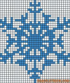 a cross stitch pattern in blue and white