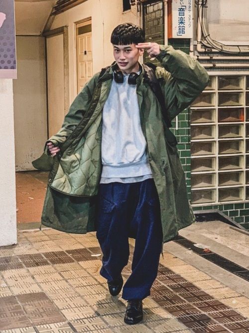 Green Parka Outfit Men, Parka Outfit Men, Tyler The Creator Outfits, Parka Outfit, Guess Fashion, Military Parka, Mens Military Jacket, Japan Fashion Street, Fishtail Parka