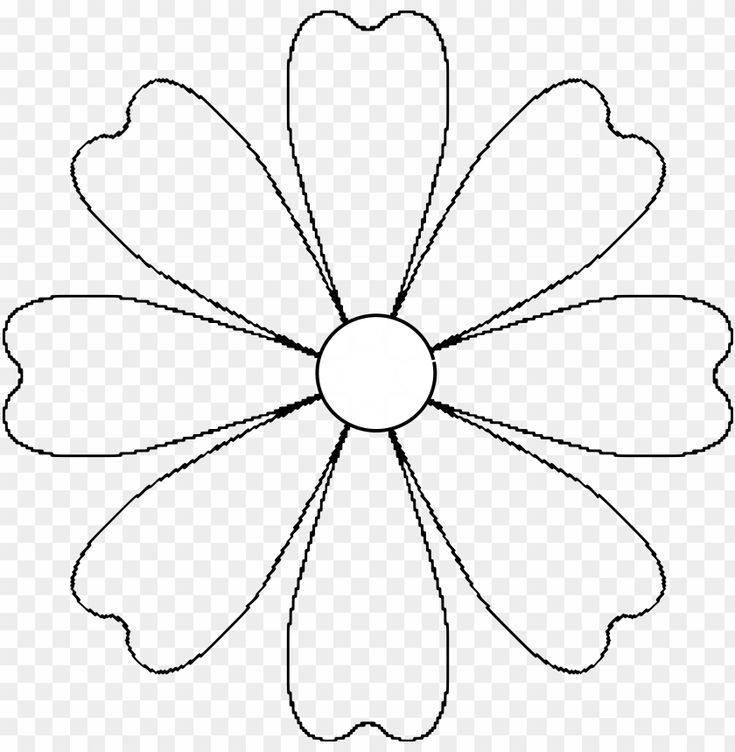 a flower outline on a transparent background