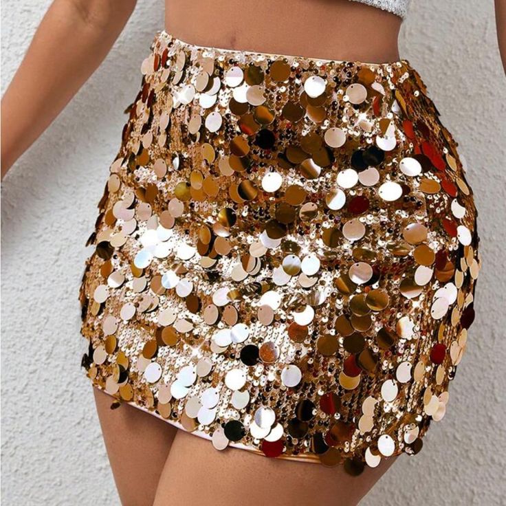 Super Cute And Stylish Ships In 5-10 Business Days Luxury Gold Sequined Bottoms, Gold Sequin Skirts, Cheap Sequined Mini Bottoms, Glitter Skirt Cowgirl, Sparkly Top Leather Skirt, Sparkly Heart Skirt, Sparkyl Skirt, Glitter Tassel Skirt, Yellow Sequin Skirt