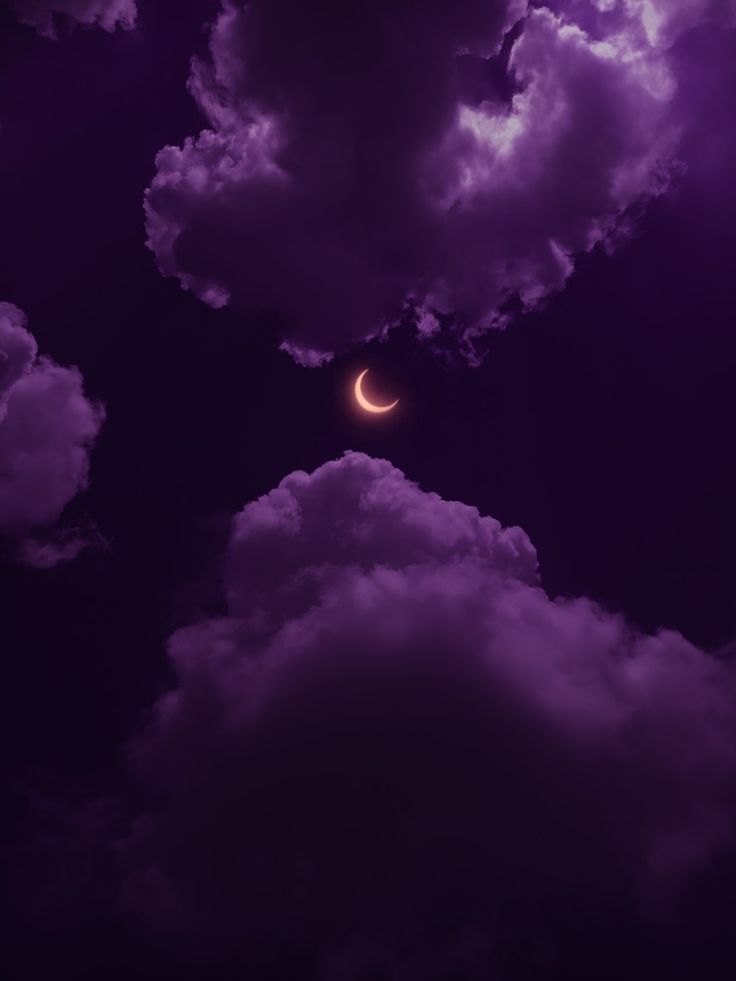 Moon, Clouds, Sky, Sky photography Purple Night Sky Aesthetic, Moon Aesthetic Purple, Purple Moon Aesthetic, Purple Night Sky, Time Background, Purple Landscape, Pastel Moon, Shadow Aesthetic, Celestial Witch