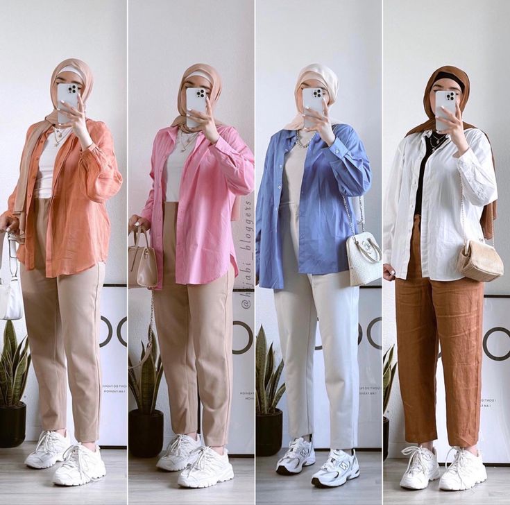 Hijab Outfit Ideas, Stylish Outfits Casual, Hijab Fashion Summer, Modest Casual Outfits, Stile Hijab, Simple Style Outfits, Mix Match Outfits, Color Combos Outfit, Muslim Outfits Casual