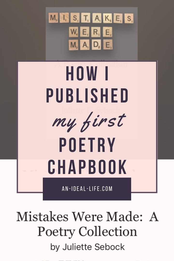 a book cover with the words, how i published my first poetry chapbook