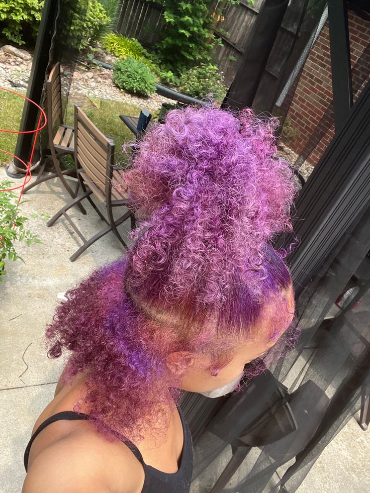 Lavender Natural Hair Black Women, Hair Colors Natural Hair Black Women, Purple Hair Natural Black Women, Lavender Hair Black Women Natural, Purple Hair Color Black Women, Purple Hair Dye Black Woman, Light Purple Dyed Hair, Purple Hair Color Ideas For Black Women, Dyed Hair Black Women Natural