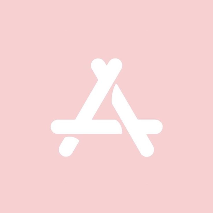 the letter a is white on a pink background