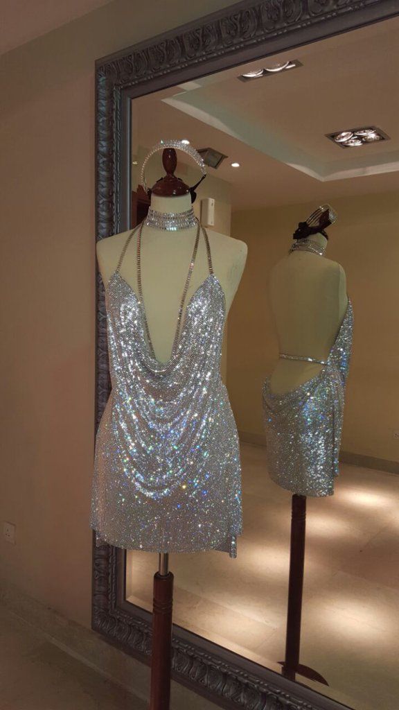 Kendall's dress on a mannequin before she wore it. Image Source: Kendall Jenner Outfit For My Birthday Dresses, Dress Sexier Party, Elegant Dresses Birthday, Euphoria Themed Outfits, Dresses On Mannequins, Dress On Mannequin, Night Party Dresses, 18th Birthday Dress, Backless Summer Dress