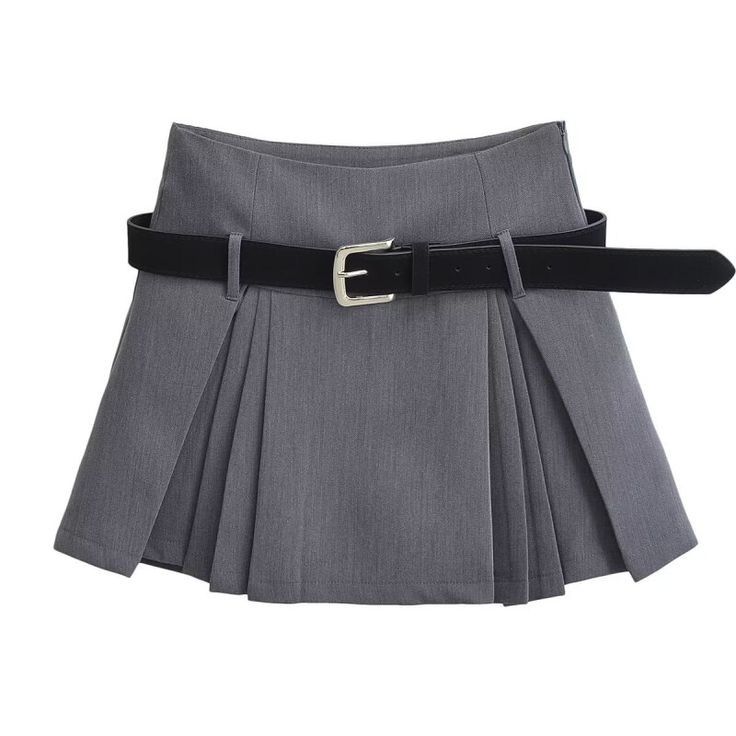 1CEANG3L Cloth Collection, Kawaii Skirt, Korean Fashion Black, Empire Dresses, Y2k Mini Skirt, Rok Mini, Mini Pleated Skirt, Belted Mini Skirt, Fashion Archive