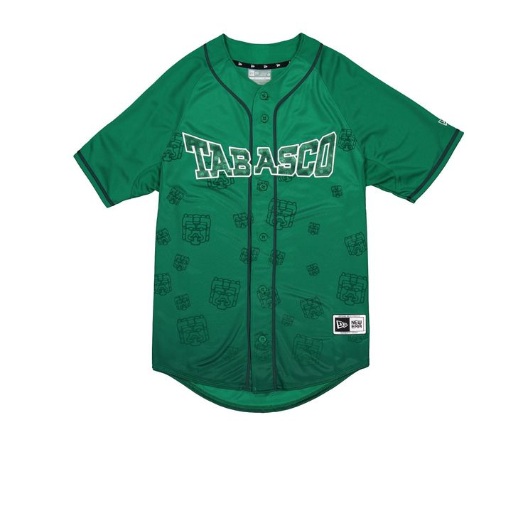 The Liga Mexicana de Beisbol is bringing fresh style. Look like a pro in our first-ever collection of jerseys and a range of matching 59FIFTY Fitted Caps. The Olmecas de Tabasco Away Jersey features an embroidered Olmecas wordmark applique at the chest with a New Era Official Merchandise patch at the front, a matching team logo at the right-wear sleeve, and a LMB logo at the rear.Fabric: 100% Polyester Collegiate Breathable Streetwear Tops, Green Casual Jersey For Sports Events, Casual Jersey With Graphic Print For Game Day, Casual Green Jersey For Sports Events, Green Breathable Tops With Team Spirit Style, Casual Breathable Jersey For College, Green Breathable Tops For Team Spirit, Casual College Jersey, Breathable, Green Casual Breathable Jersey