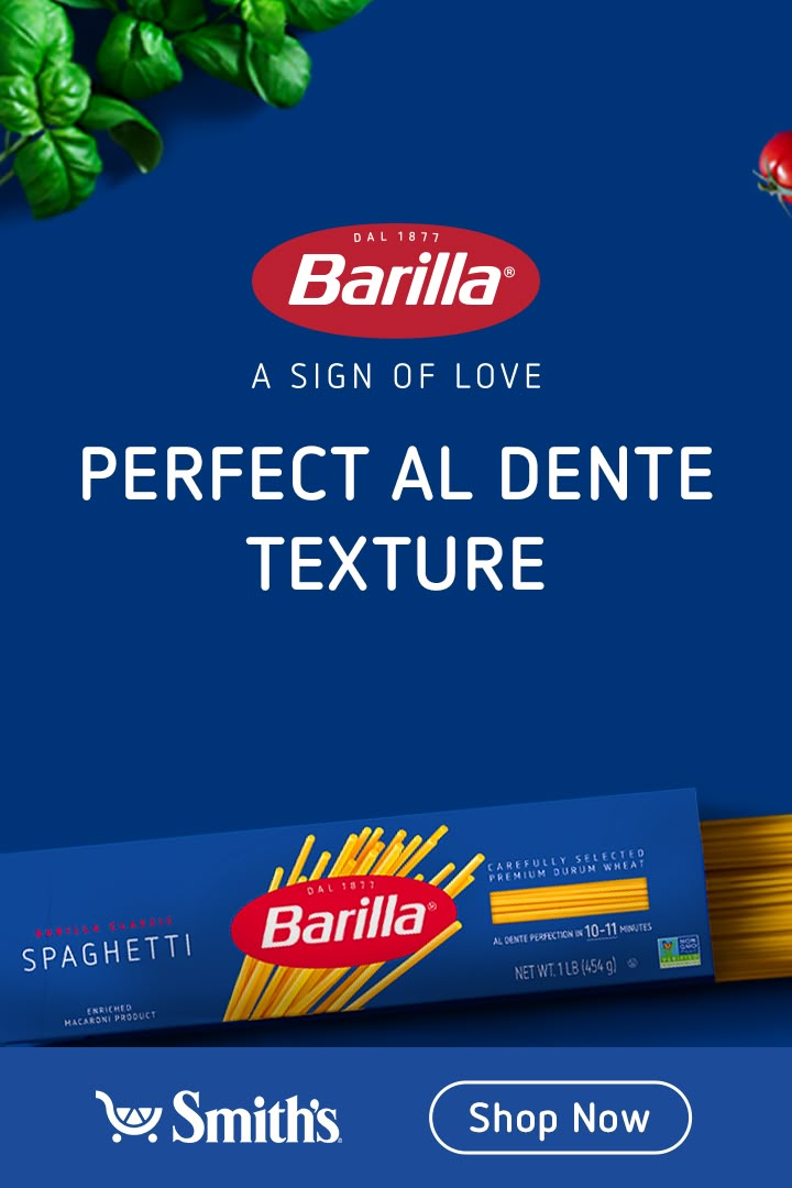 an advertisement for pasta with the words perfect al dente texture and spaghetti on it