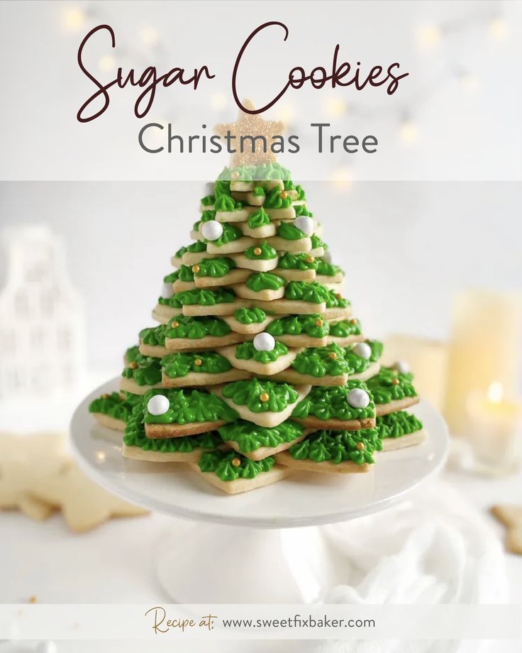 a decorated christmas tree on a white plate