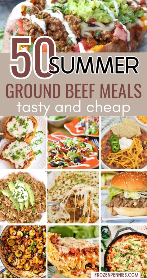 the cover of 50 summer ground beef meals