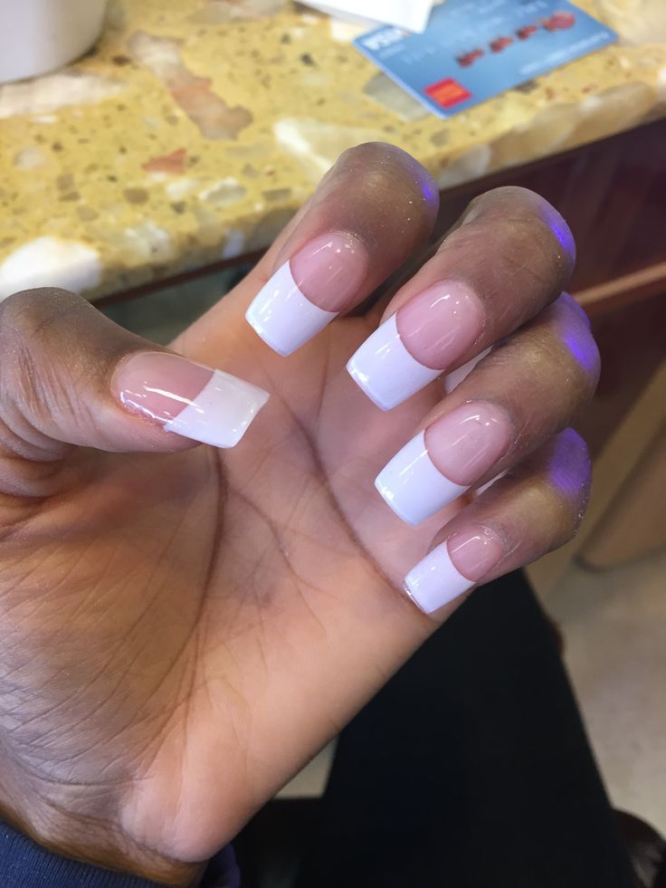 2000s French Tip Nails Long, Original French Tip Nails, Press On French Tip Nails, Wide French Tip Nails, Old School French Tip Nails, Straight French Tip, Chunky French Tip Nails, Thick French Tip Nails, 2000s French Tip Nails