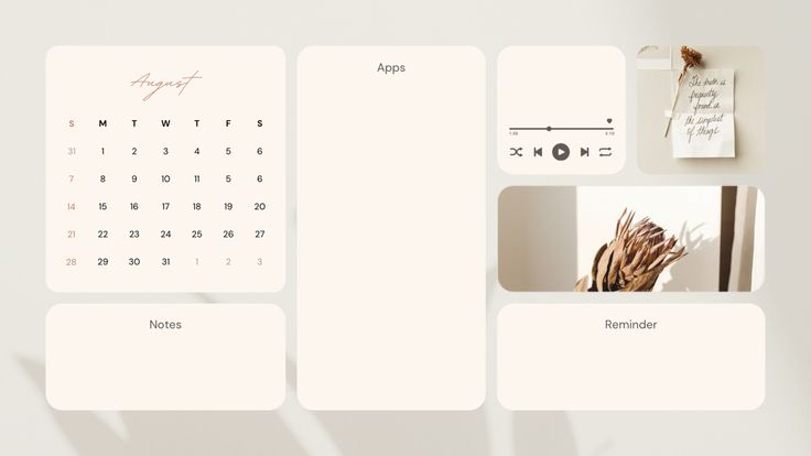 Mac or PC desktop organizer with application slots and calendar. Macbook Wallpaper Functional, Macbook Wallpaper Aesthetic Layout, Organization Wallpaper Desktop Aesthetic, Macbook Desktop Inspiration, Aesthetic Macbook Wallpaper Organizer, Macbook Wallpaper With Widgets, Macbook Organization Desktop Wallpapers, Aesthetic Background Macbook, Organize Wallpaper