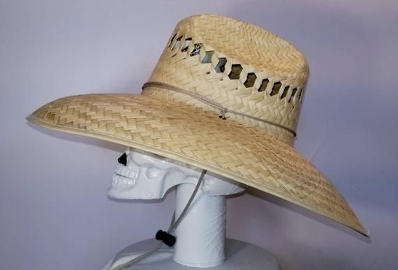 Straw hat hand crafted made  proudly in Mexico, natural color great for for any outdoor activities, with and adjustable strap Adjustable Toquilla Straw Hat Band For Outdoor, Adjustable Artisan Sun Hat For Spring, Natural Flat Brim Sun Hat For Country Events, Adjustable Toquilla Straw Hat For Country Events, Natural Brimmed Straw Hat For Country Events, Natural Toquilla Straw Sun Hat For Country Events, Rustic Hat Band For Curved Brim In Natural Color, Natural Color Hat Bands With Short Brim For Festival, Adjustable Toquilla Straw Hat Band Country Style