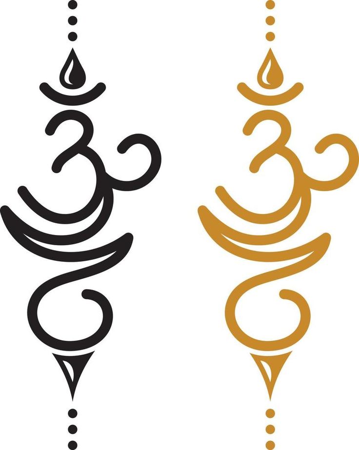 three different types of yoga symbols on white and black background, each with an om shan symbol